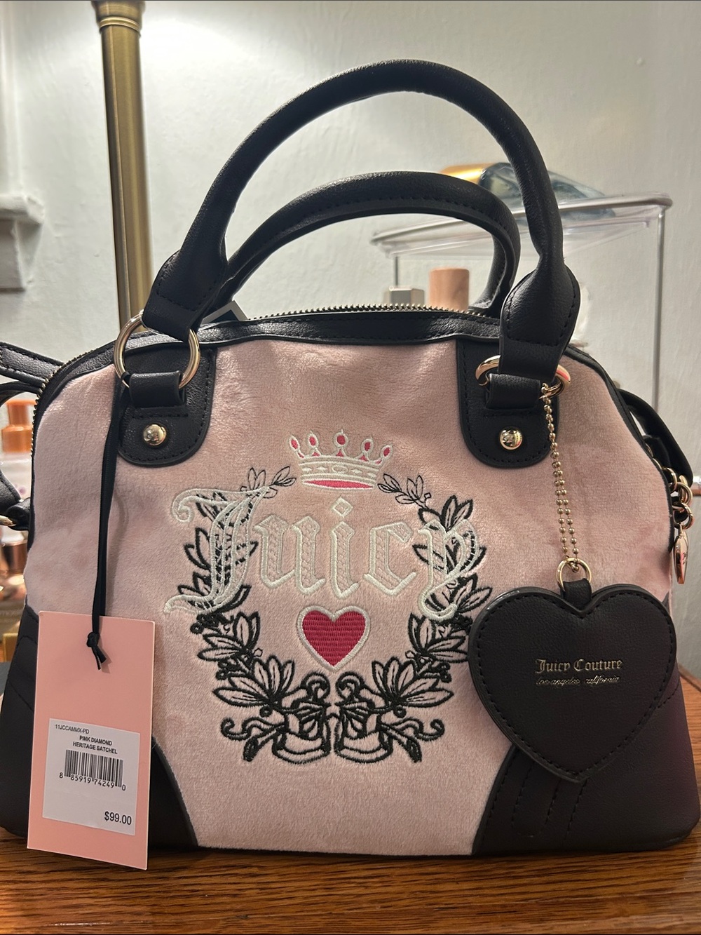 Juicy Couture Pink and Brown Purse